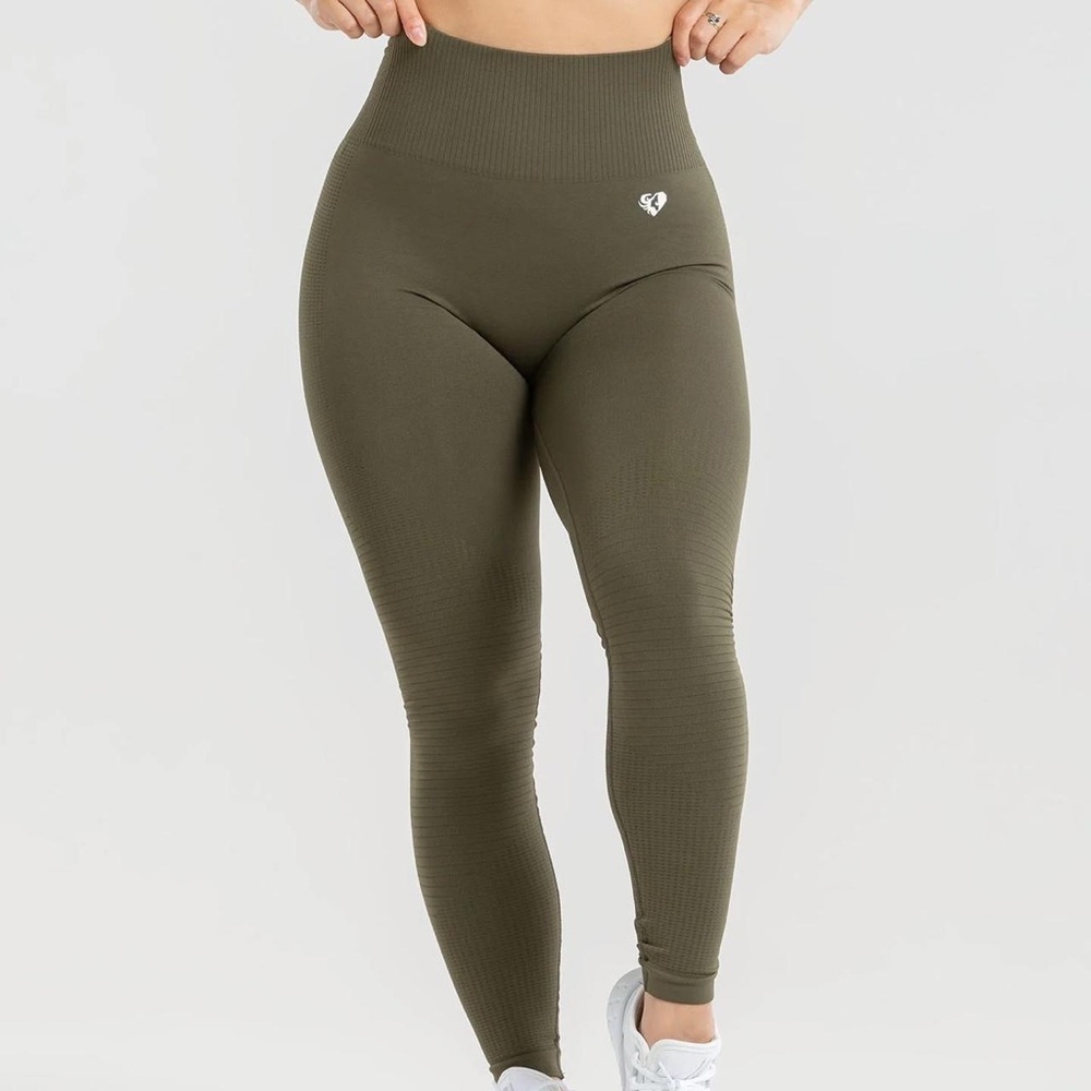 Khaki High-Rise Leggings